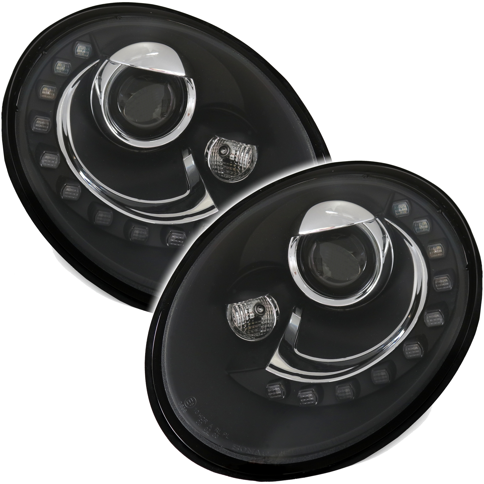 Scheinwerfer für VW New Beetle 97-05 in Schwarz