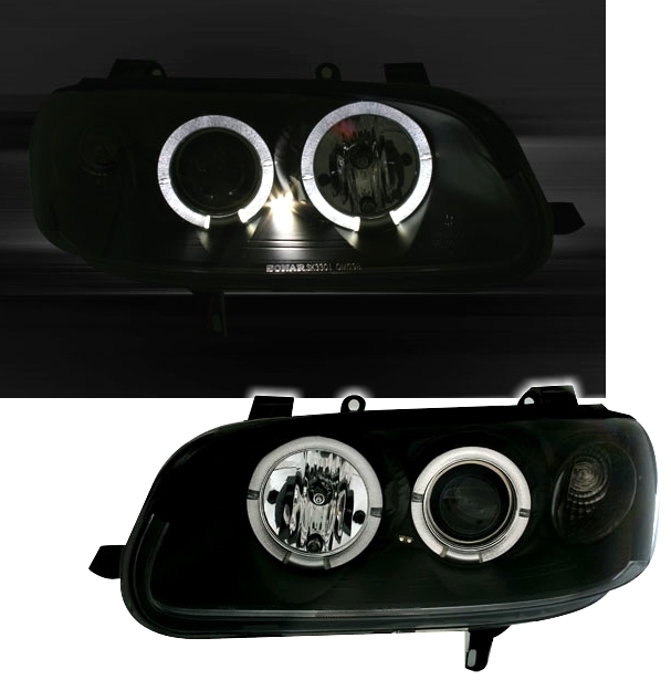 Angel Eyes Scheinwerfer für Opel Omega B in Schw. 