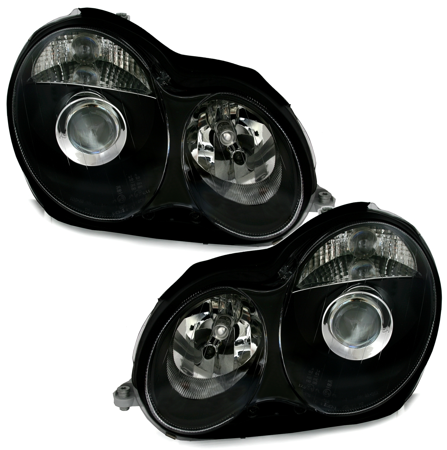Scheinwerfer für Mercedes W203 C-Klasse in Schwarz