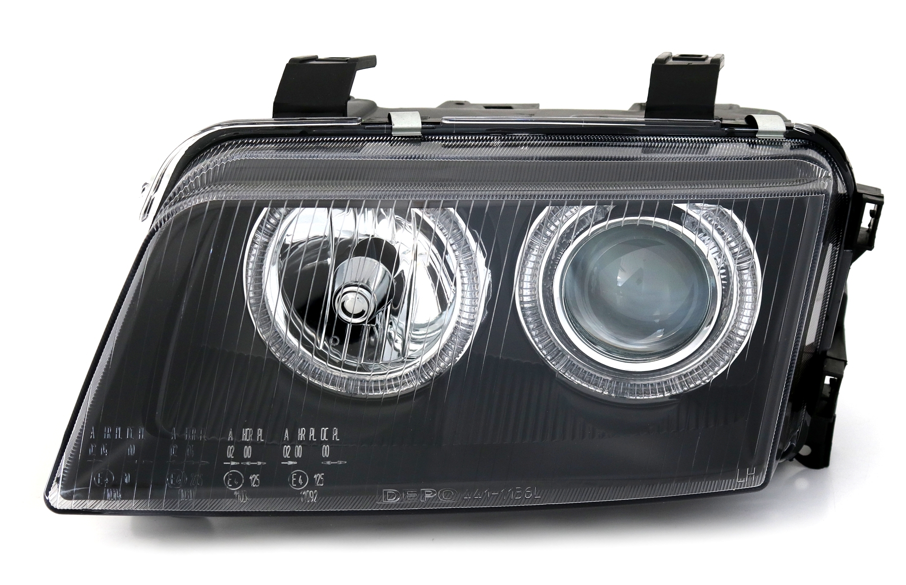 Angel Eyes Scheinwerfer für Audi A4 B5 in Schwarz