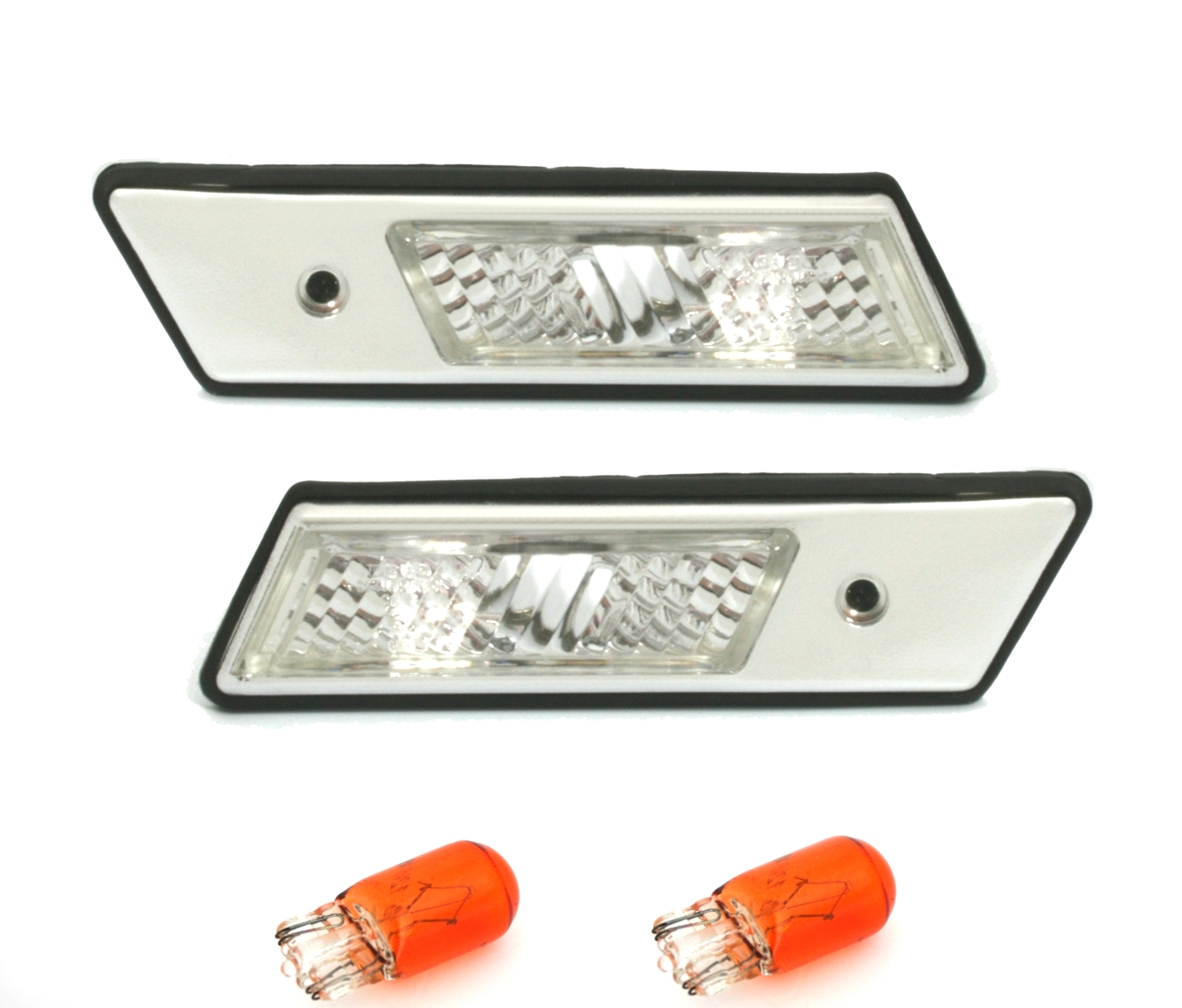 Seitenblinker für BMW E36 E32 E34 in Weiß Chrom