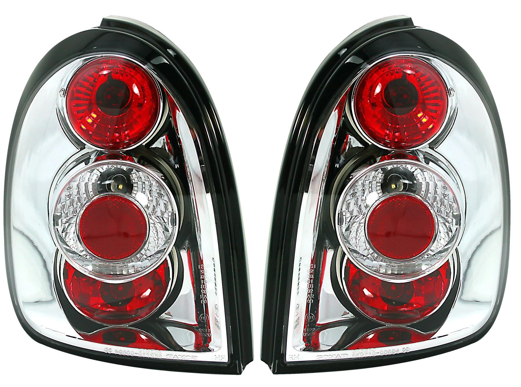 Rückleuchten für Opel Corsa B in Chrom            