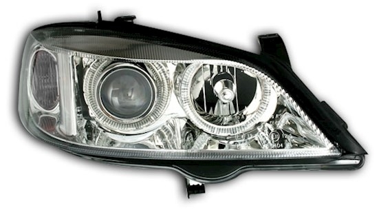 Angel Eyes Scheinwerfer für Opel Astra G in Chrom