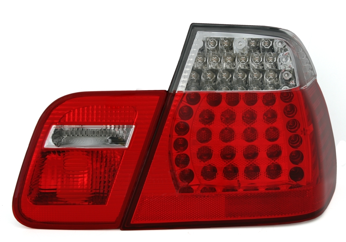 LED Rückleuchten für 3er BMW E46 in Rot-Weiß