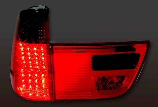 LED Rückleuchten für BMW X5 E53 in Rot-Schwarz
