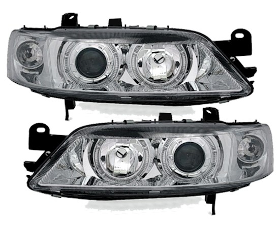 Angel Eyes Scheinwerfer für Opel Vectra B in Chrom