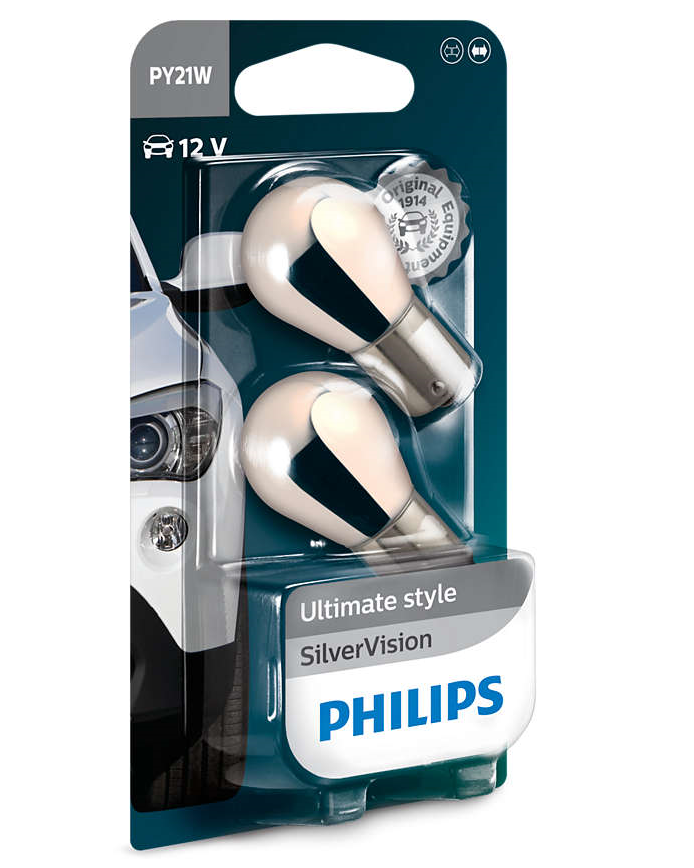 Philips Silver Vision 12V 21Watt PY21W BAU15s