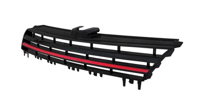 Kühlergrill für VW Golf 7 in Schwarz - Rot