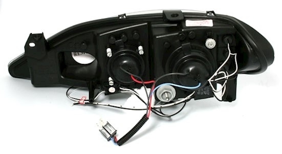 Angel Eyes Scheinwerfer für Renault Megane in Schw