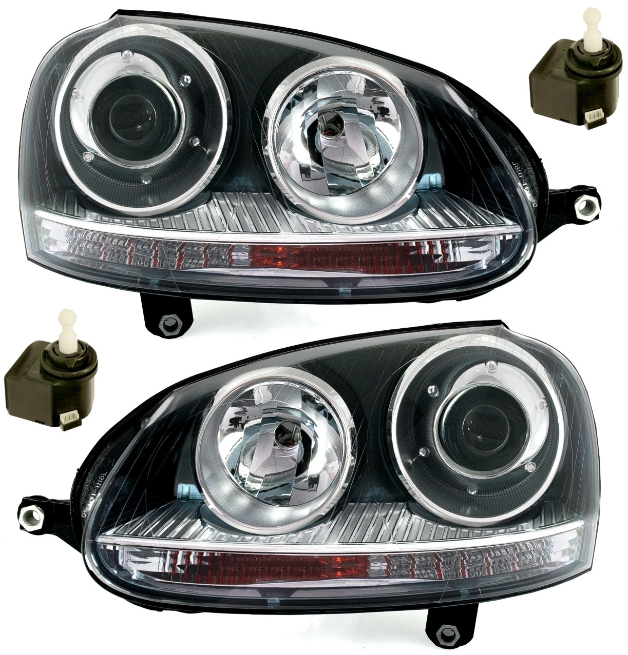 Scheinwerfer Set für VW Golf 5 in GTI Optik