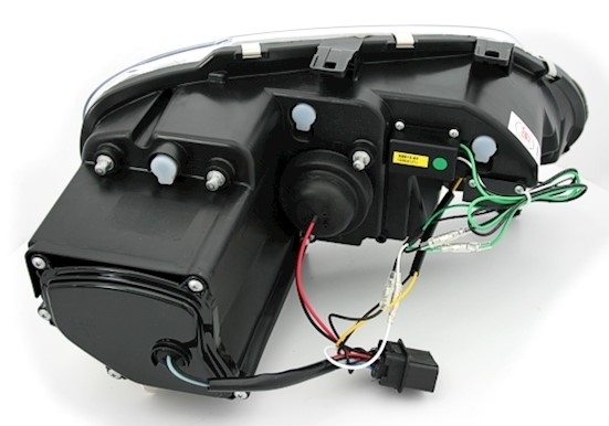 Scheinwerfer mit LED für VW Touran 1T in Schwarz  