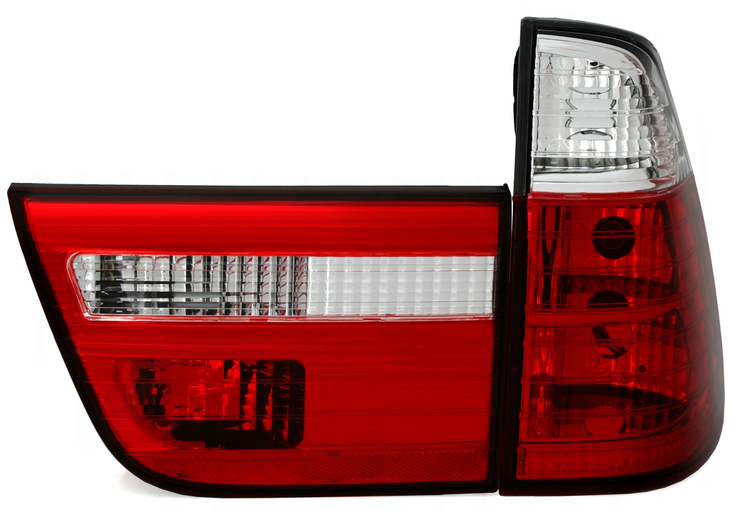 Rückleuchten für BMW X5 E53 in Rot-Weiß           