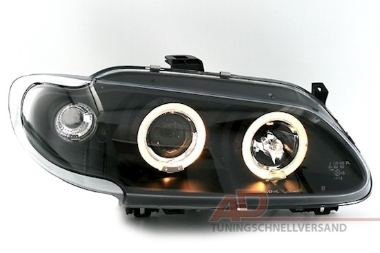 Angel Eyes Scheinwerfer für Renault Megane in Schw