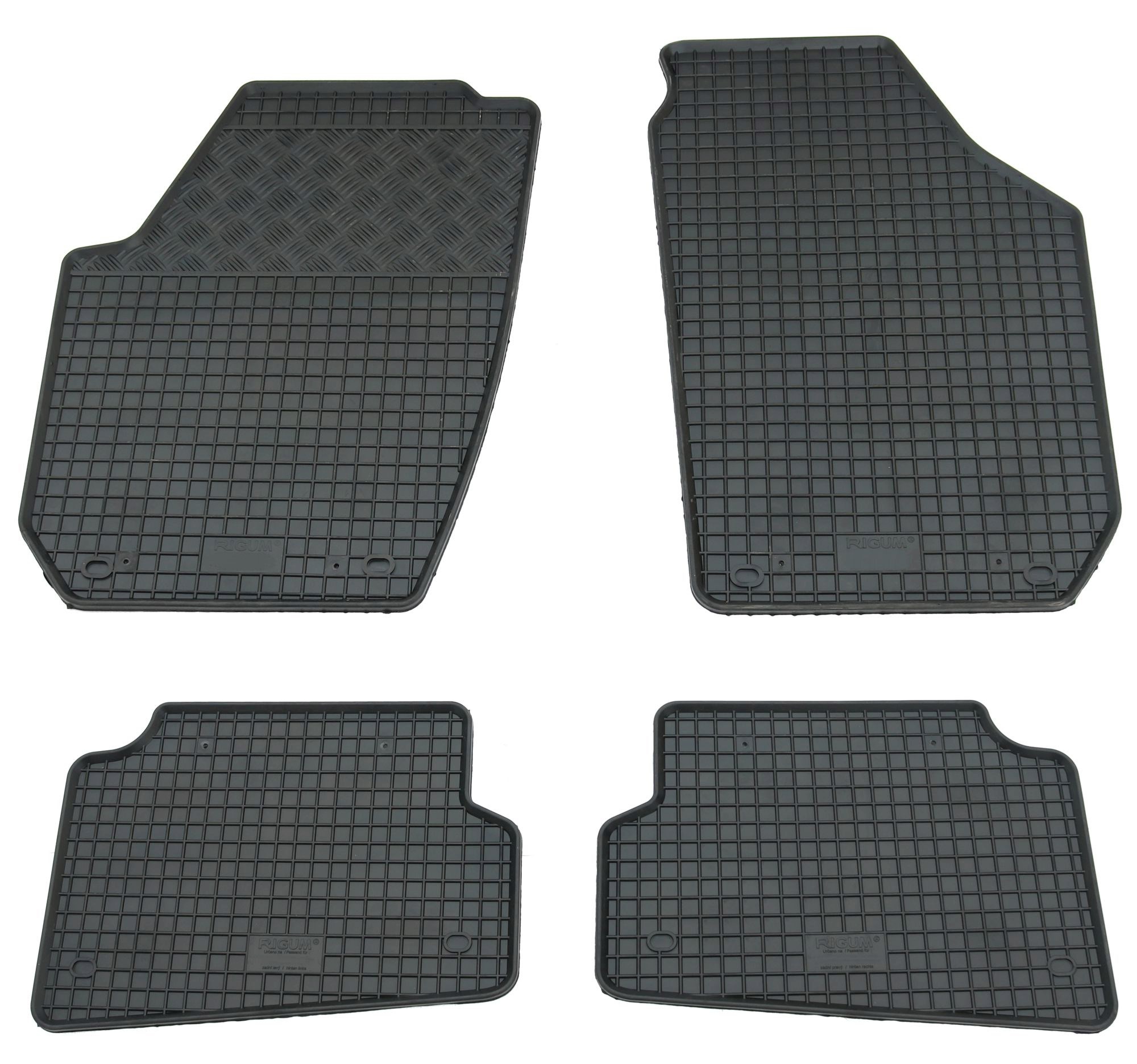 Gummi Fußmatten für Skoda Fabia 2