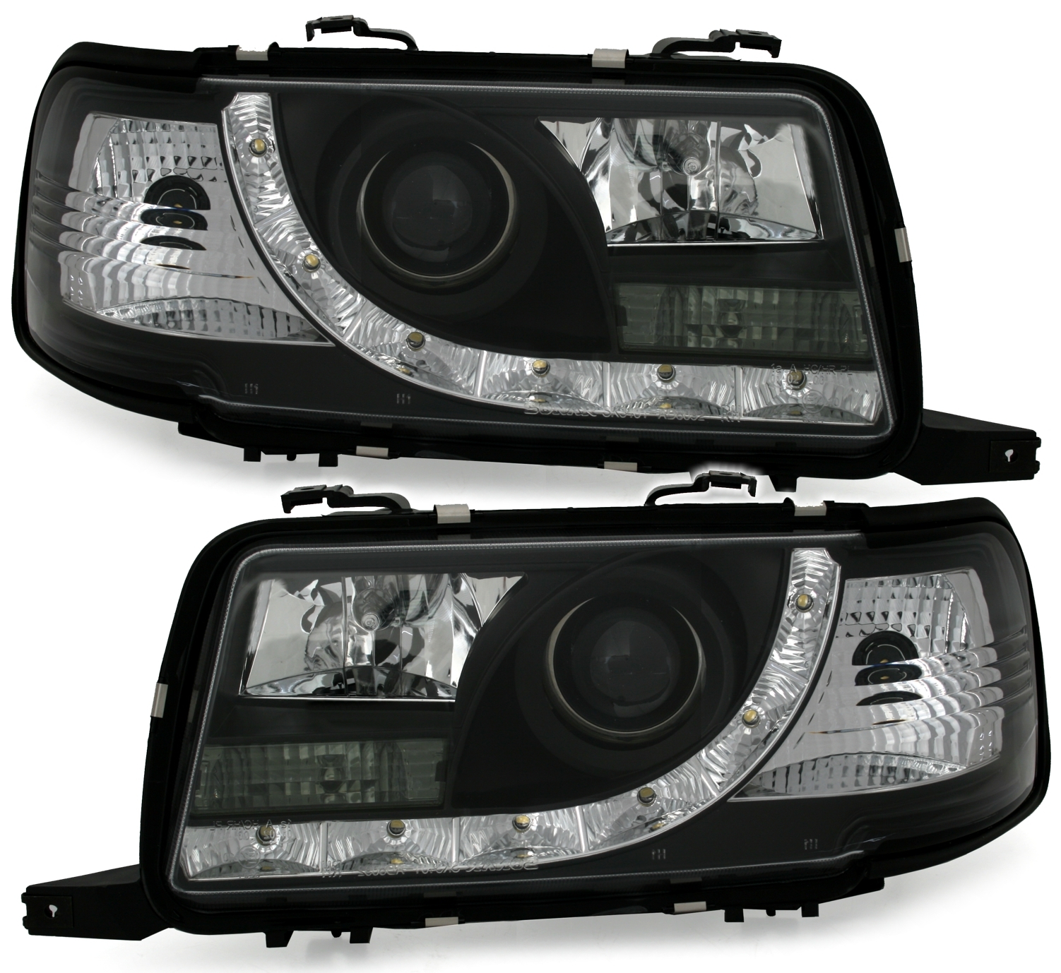 Scheinwerfer mit LED für Audi 80 B4 in Schwarz