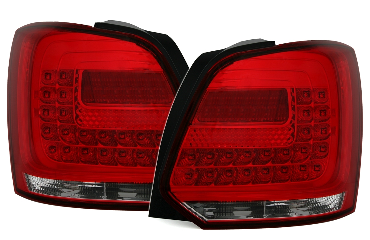 LED Rückleuchten für VW Polo 6R in Rot-Weiß