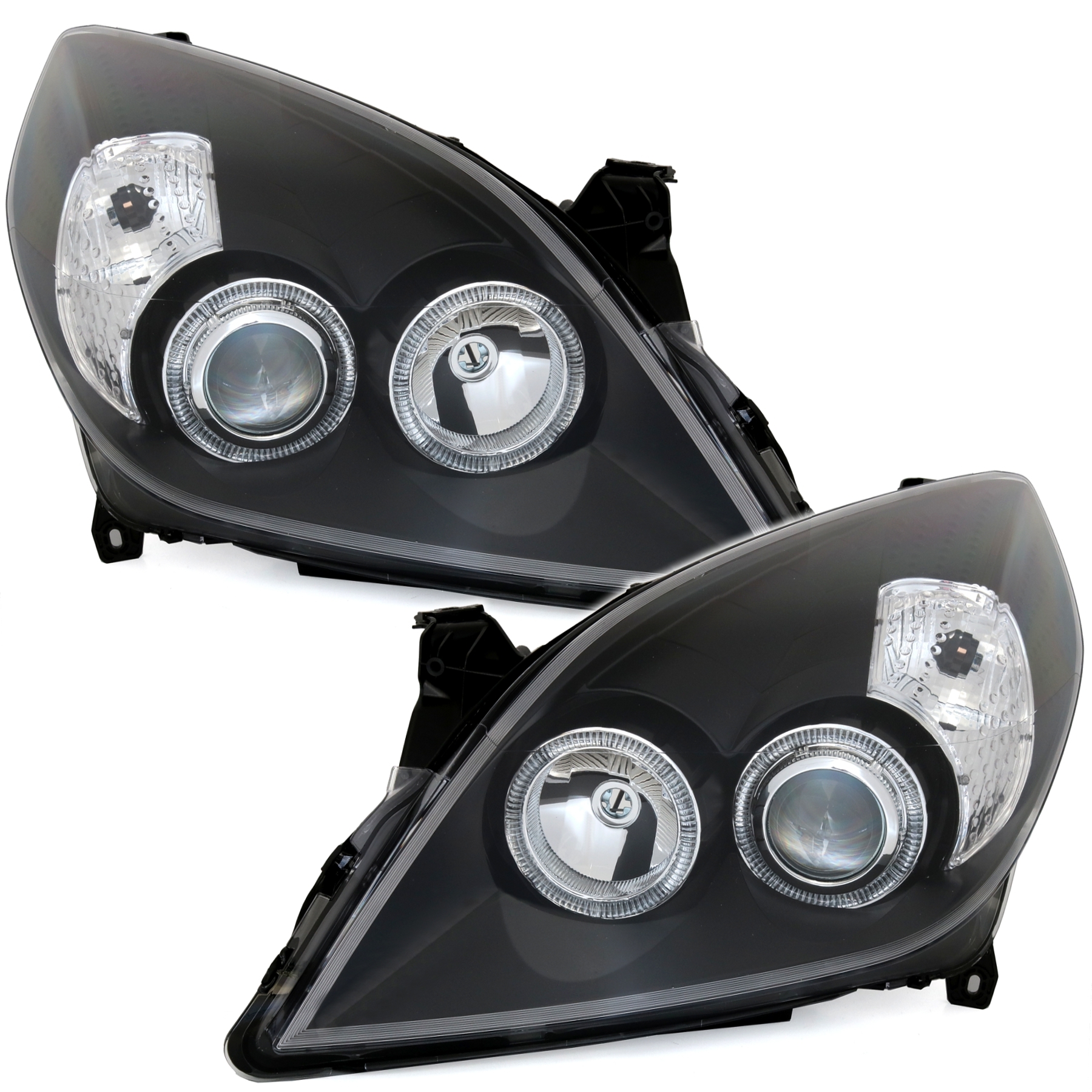 Angel Eyes Scheinwerfer für Opel Vectra C in Schw.