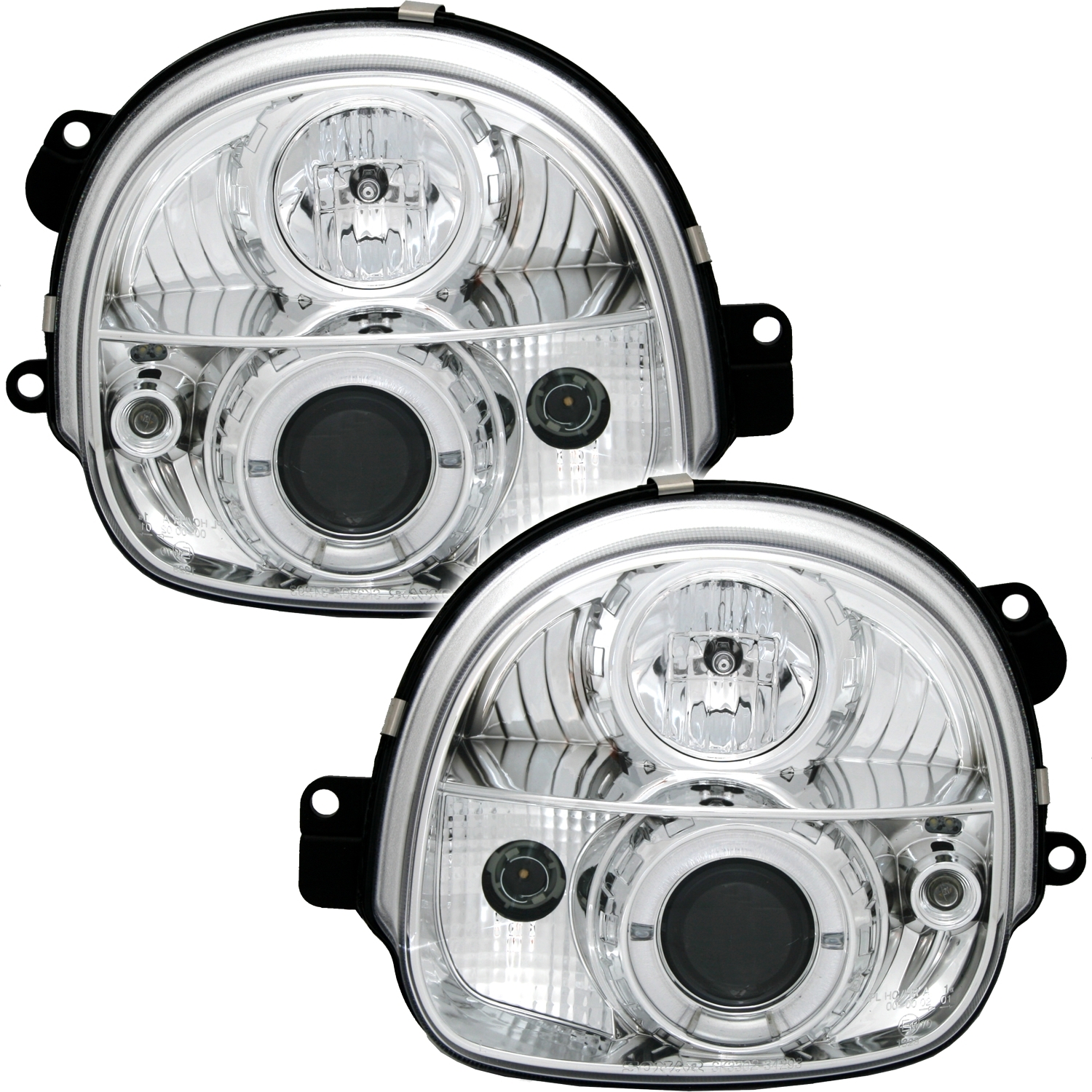 Angel Eyes Scheinwerfer Renault Twingo in Chrom   
