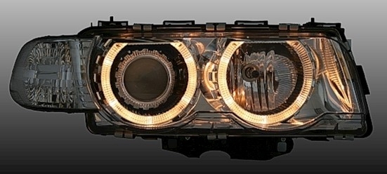 Angel Eyes Scheinwerfer für 7er BMW E38 in Chrom