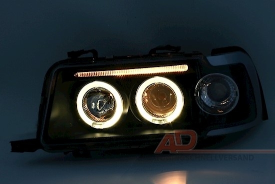 Angel Eyes Scheinwerfer für Audi 80 B4 in Schwarz