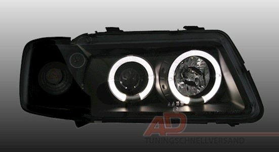 Angel Eyes Scheinwerfer für Audi A3 8L in Schwarz 