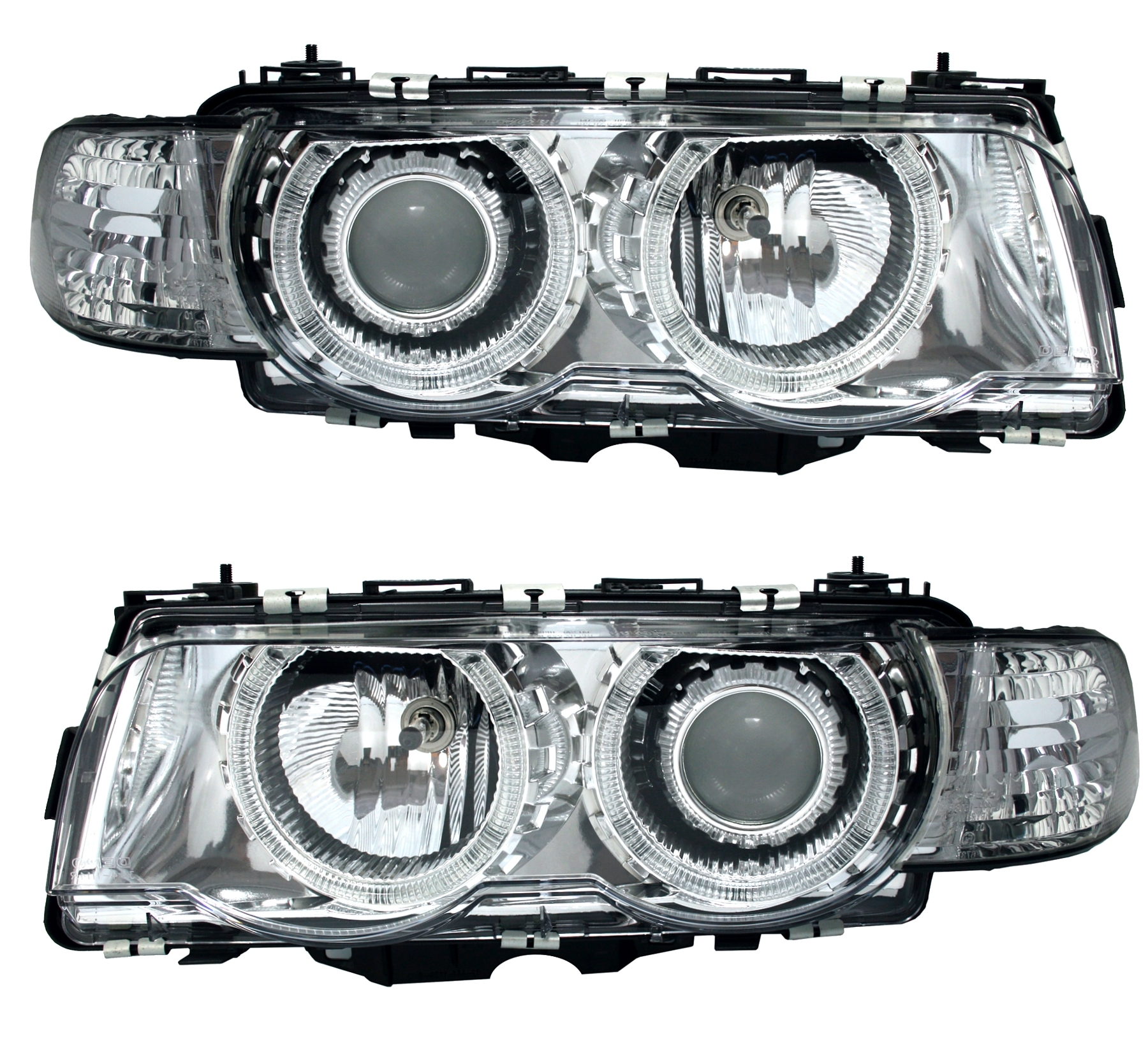 Angel Eyes Scheinwerfer für 7er BMW E38 in Chrom