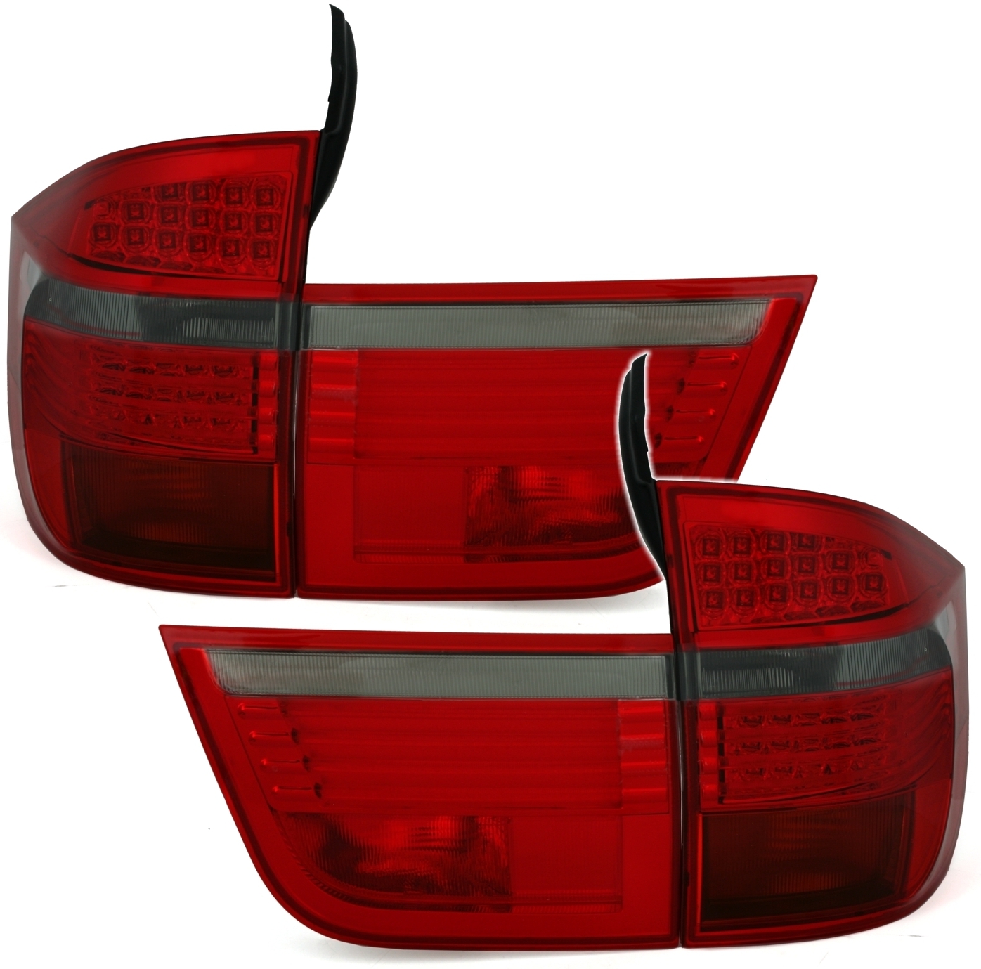 LED Rückleuchten für BMW X5 E70 in Rot-Smoke