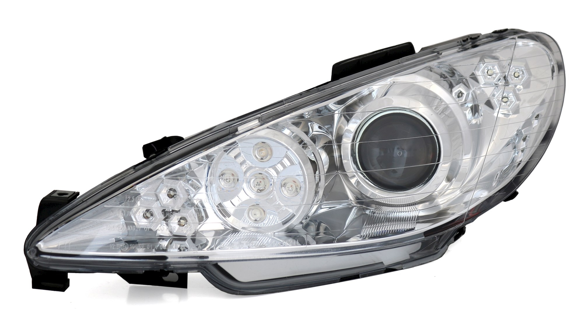 Scheinwerfer Set für Peugeot 206 in Chrom