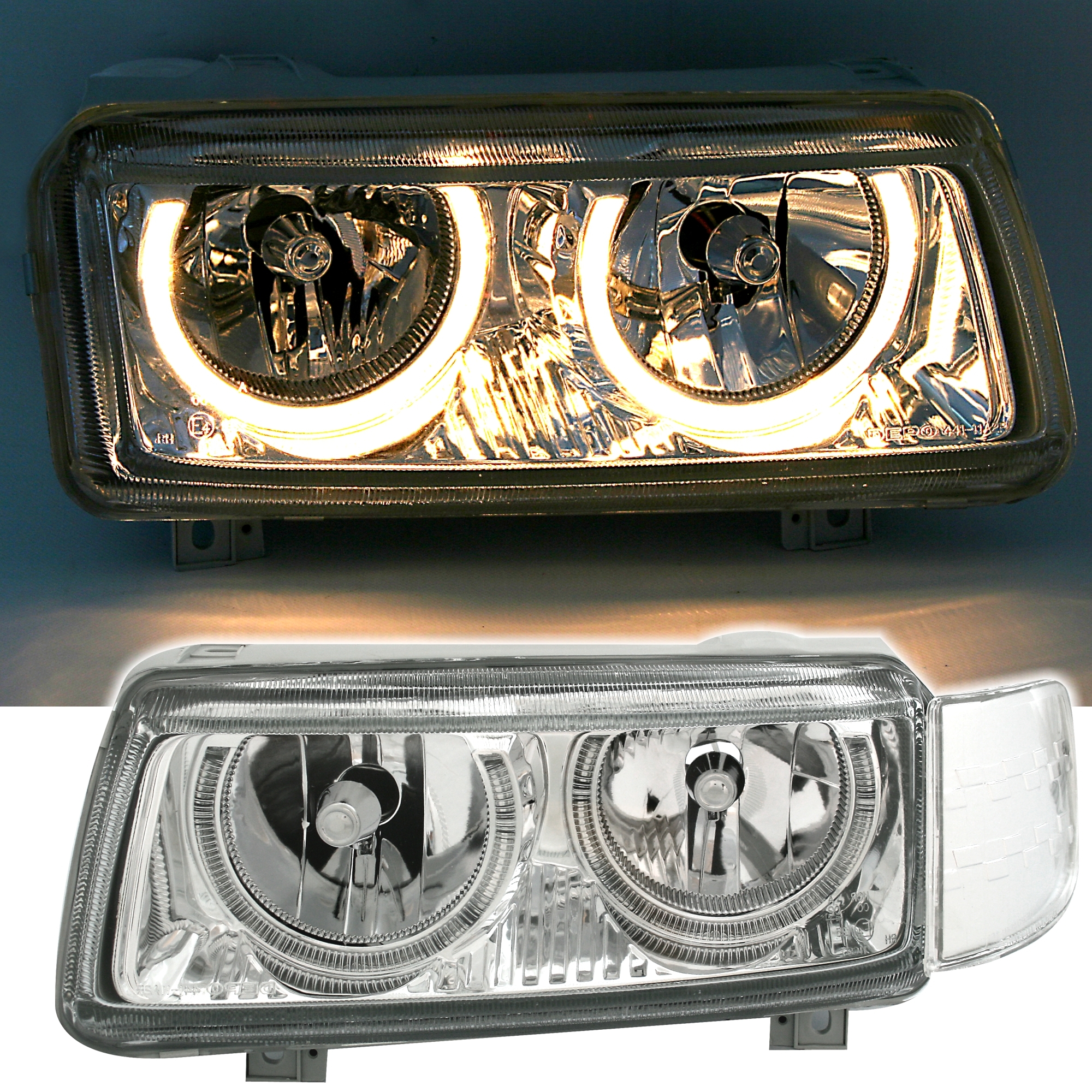 Angel Eyes Scheinwerfer für VW Passat 35i in Chrom