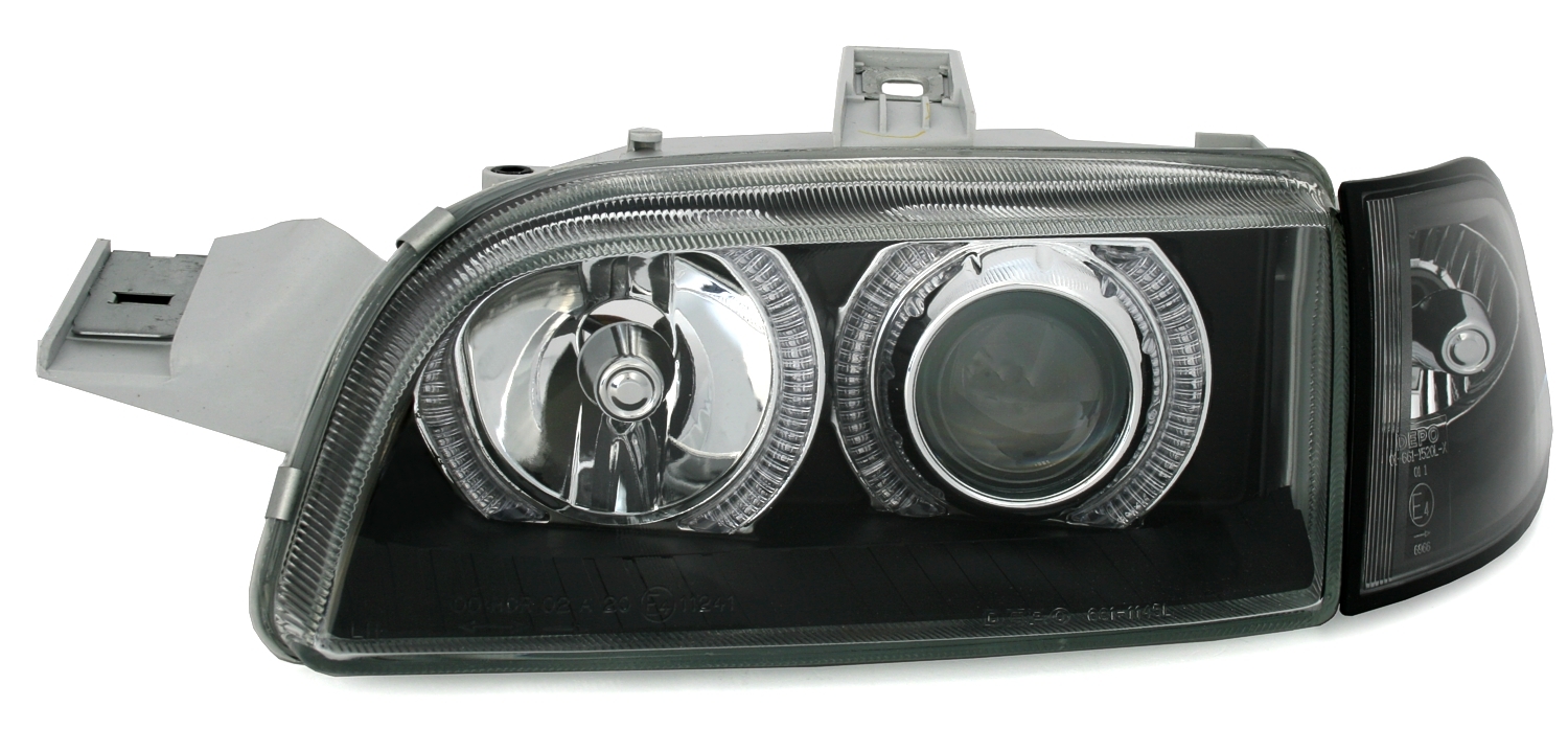 Angel Eyes Scheinwerfer für Fiat Punto 1 in Schw.