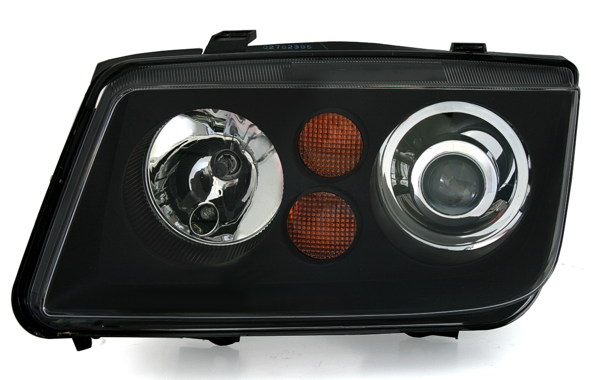 Scheinwerfer Set für VW Bora in Klarglas Schwarz