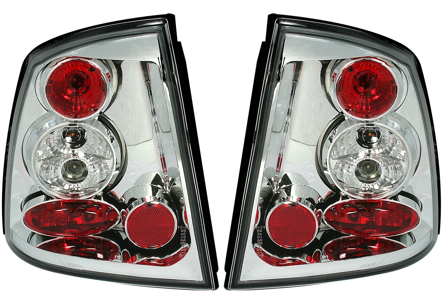 Rückleuchten für Opel Astra G Fließheck in Chrom  