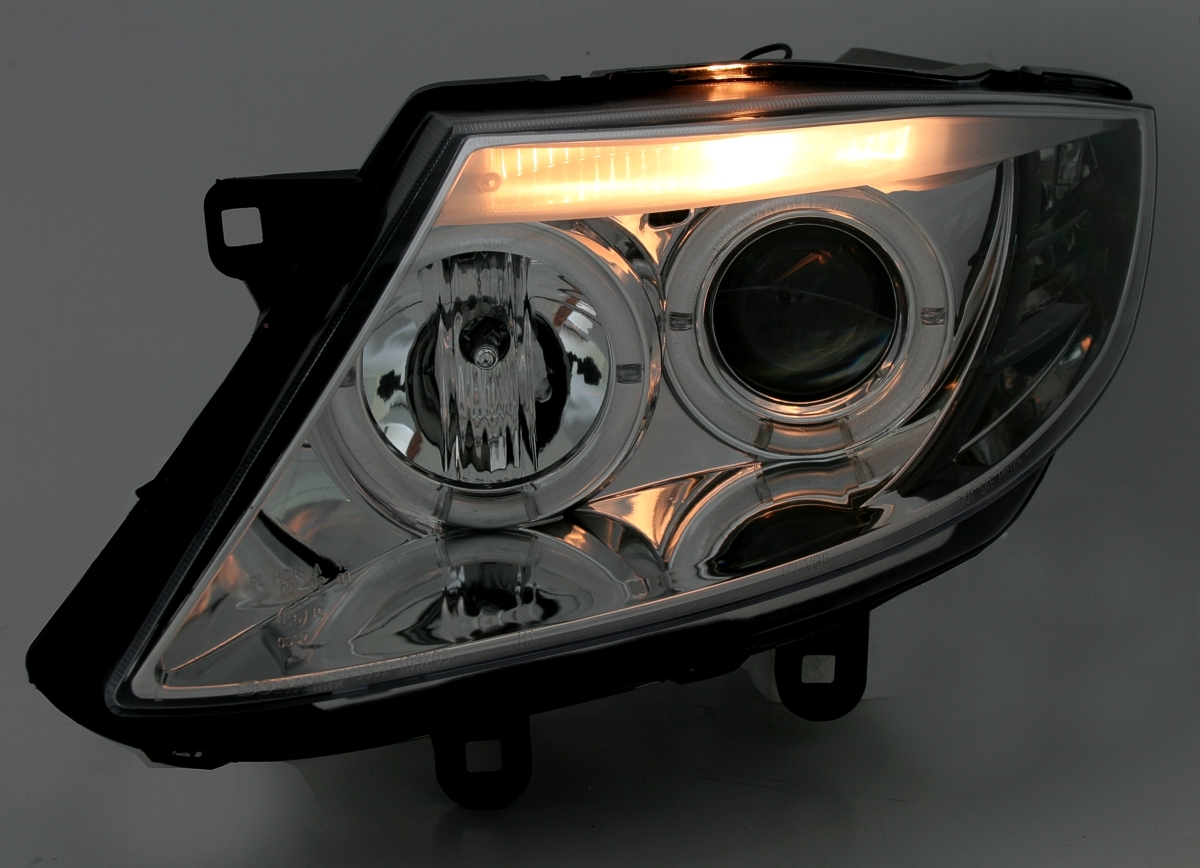 Angel Eyes Scheinwerfer für BMW Z4 E85 in Chrom
