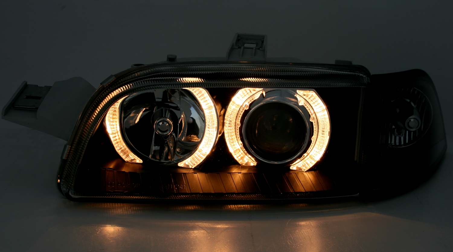 Angel Eyes Scheinwerfer für Fiat Punto 1 in Schw.