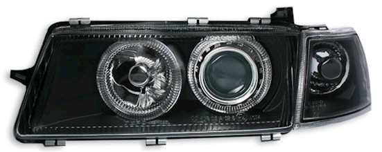 Angel Eyes Scheinwerfer für Opel Vectra A in Schw.