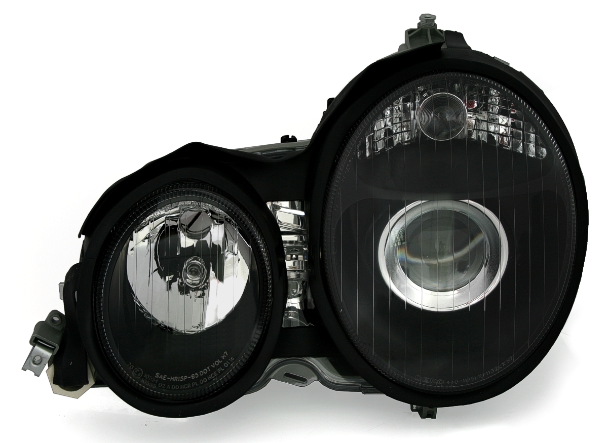 Scheinwerfer Set für Mercedes W210 in Schwarz