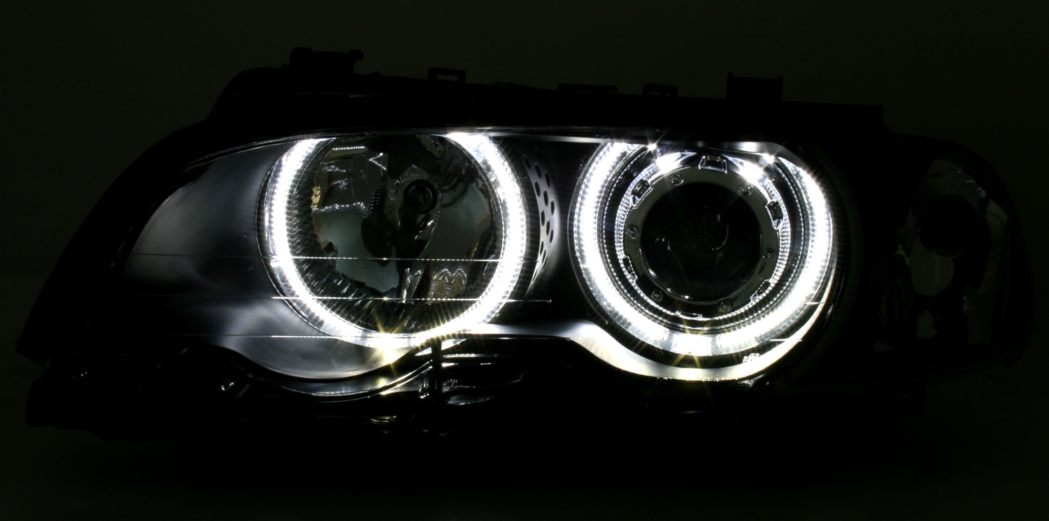 Angel Eyes Scheinwerfer für 3er BMW E46 2trg.