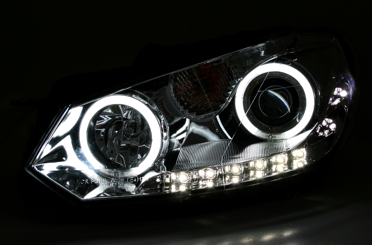CCFL Angel Eyes Scheinwerfer mit TFL für VW Golf 6