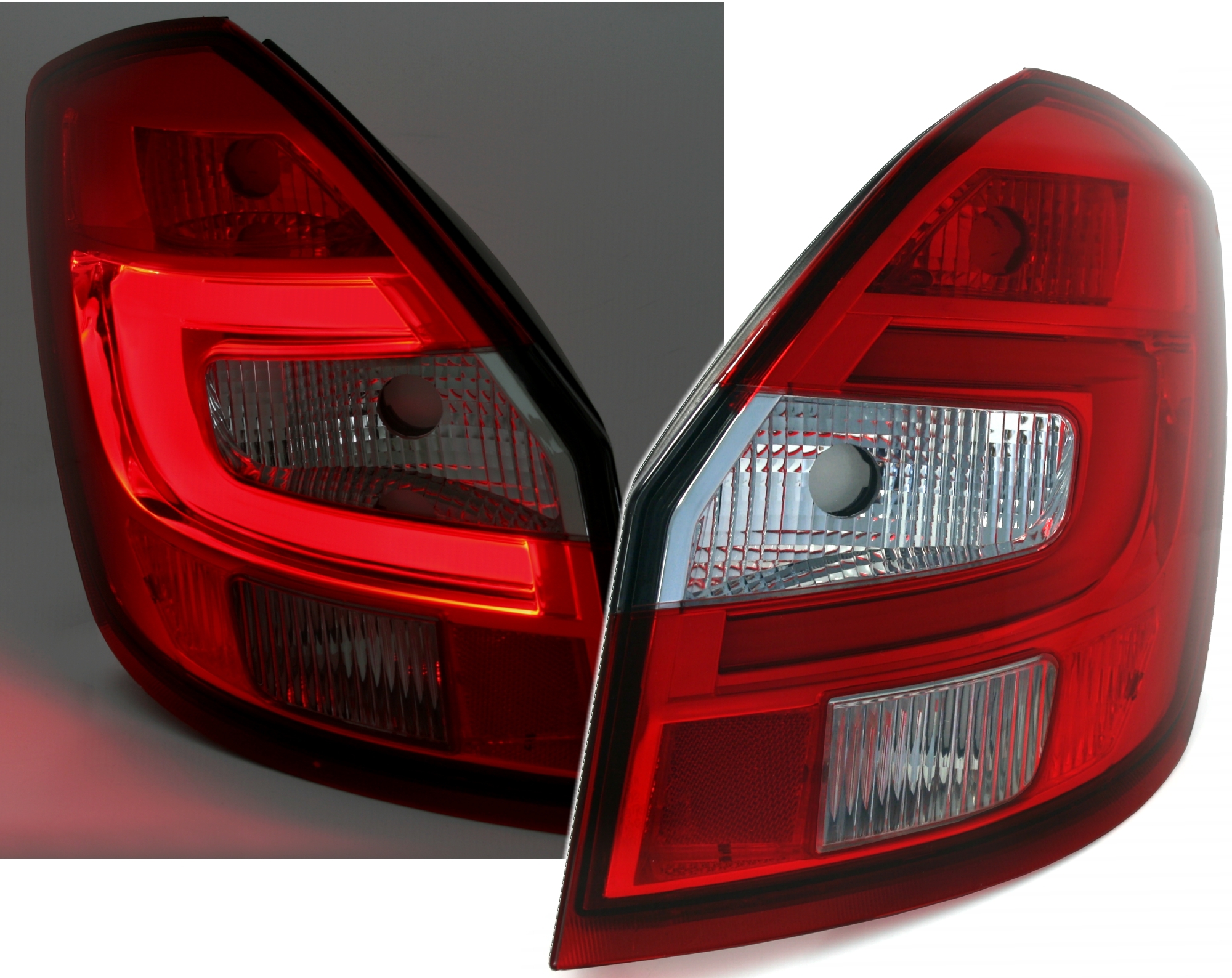 LightBar Rückleuchten für Skoda Fabia 2 in Rot-Chr