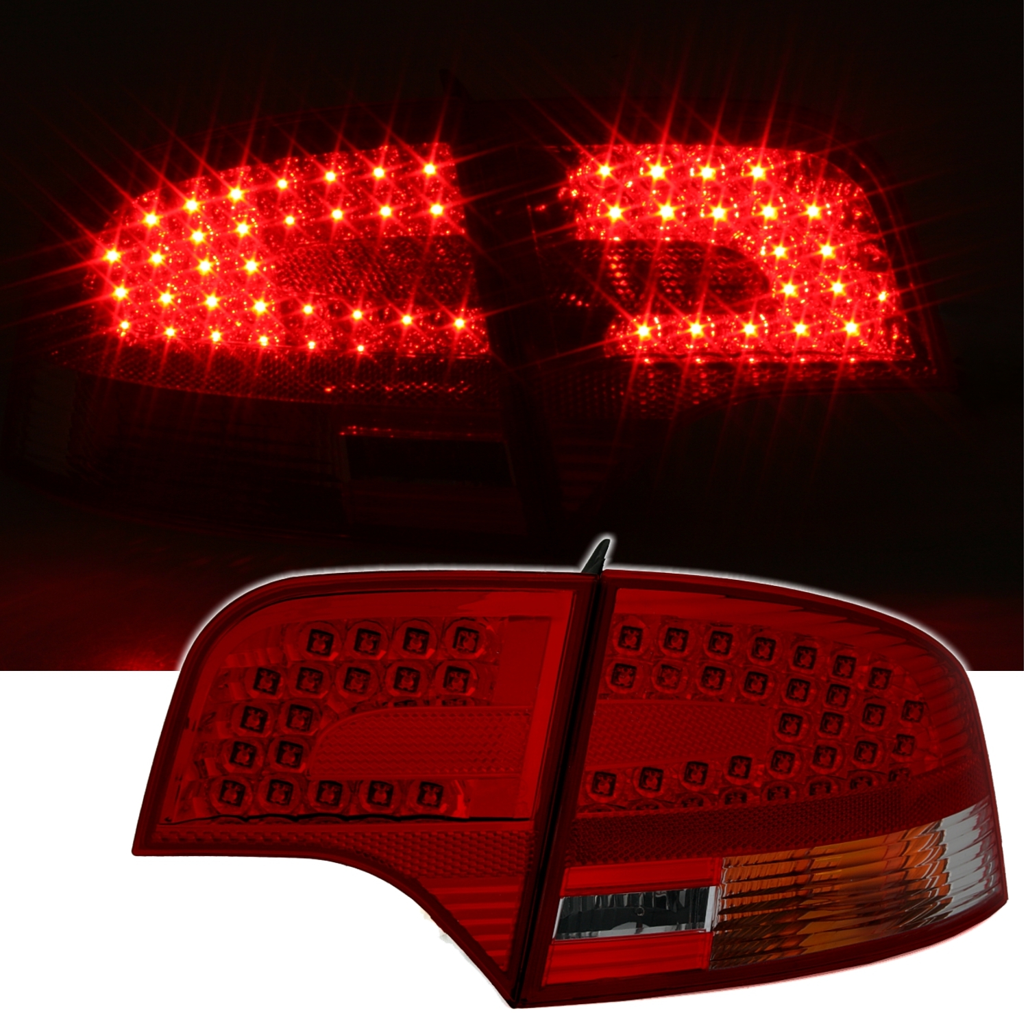 LED Rückleuchten für Audi A4 B7 Limo in Rot Smoke