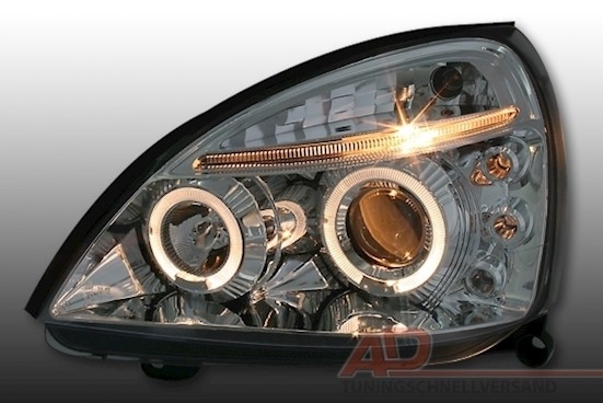Angel Eyes Scheinwerfer Chrom für Renault Clio B