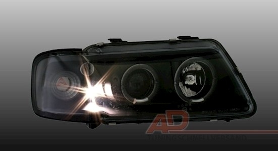 Angel Eyes Scheinwerfer für Audi A3 8L in Schwarz 