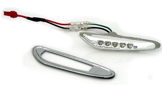 LED Seitenblinker für BMW E46 + X3 in Chrom
