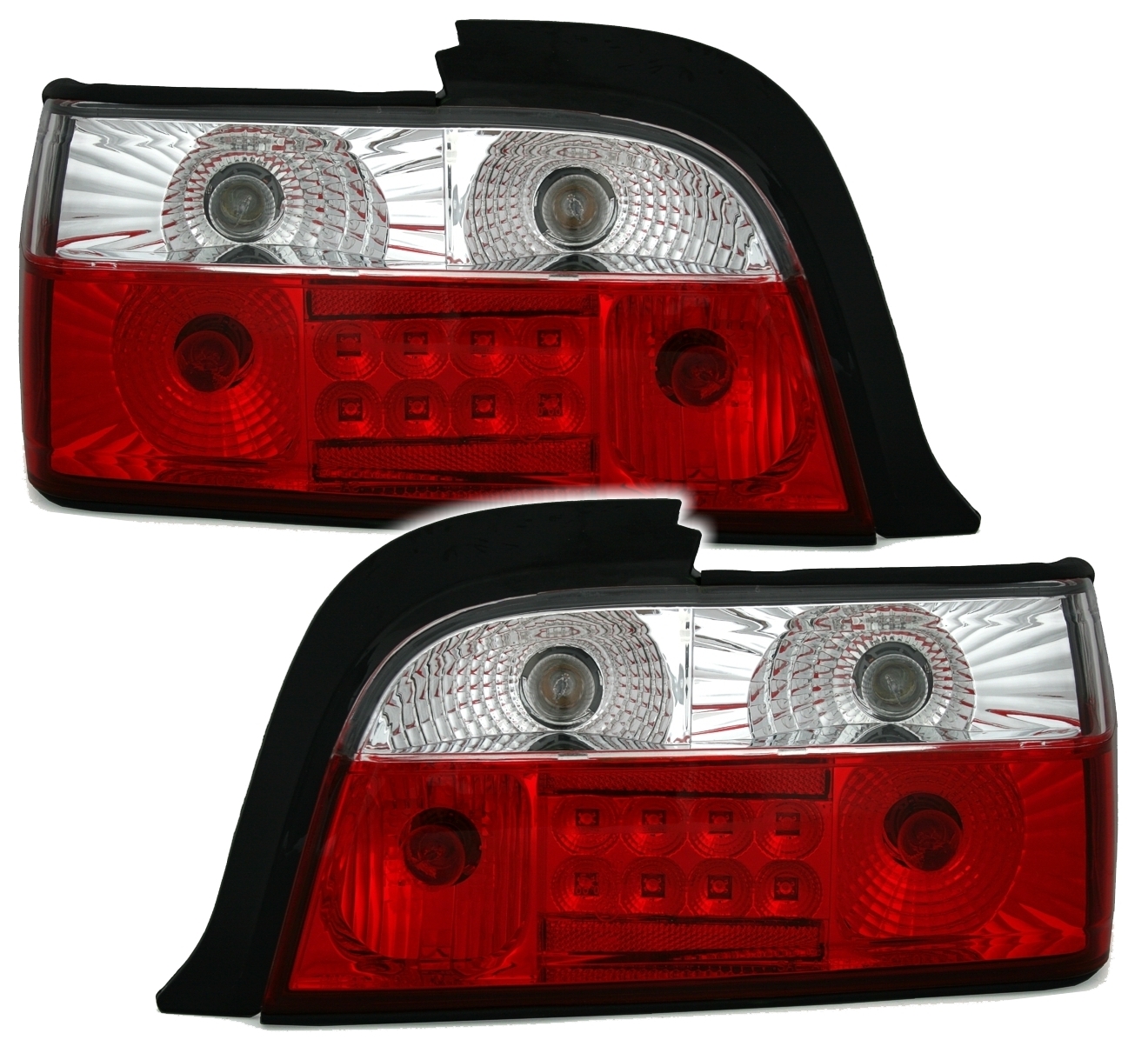 LED Rückleuchten für 3er BMW E36 in Rot-Weiß