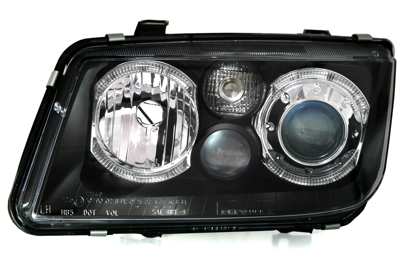 Angel Eyes Scheinwerfer Set für VW Bora in Schwarz