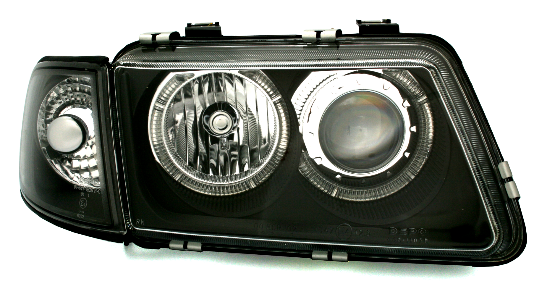 Angel Eyes Scheinwerfer für Audi A3 8L in Schwarz