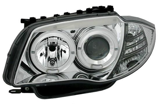 Angel Eyes Scheinwerfer 1er BMW E87 in Chrom      