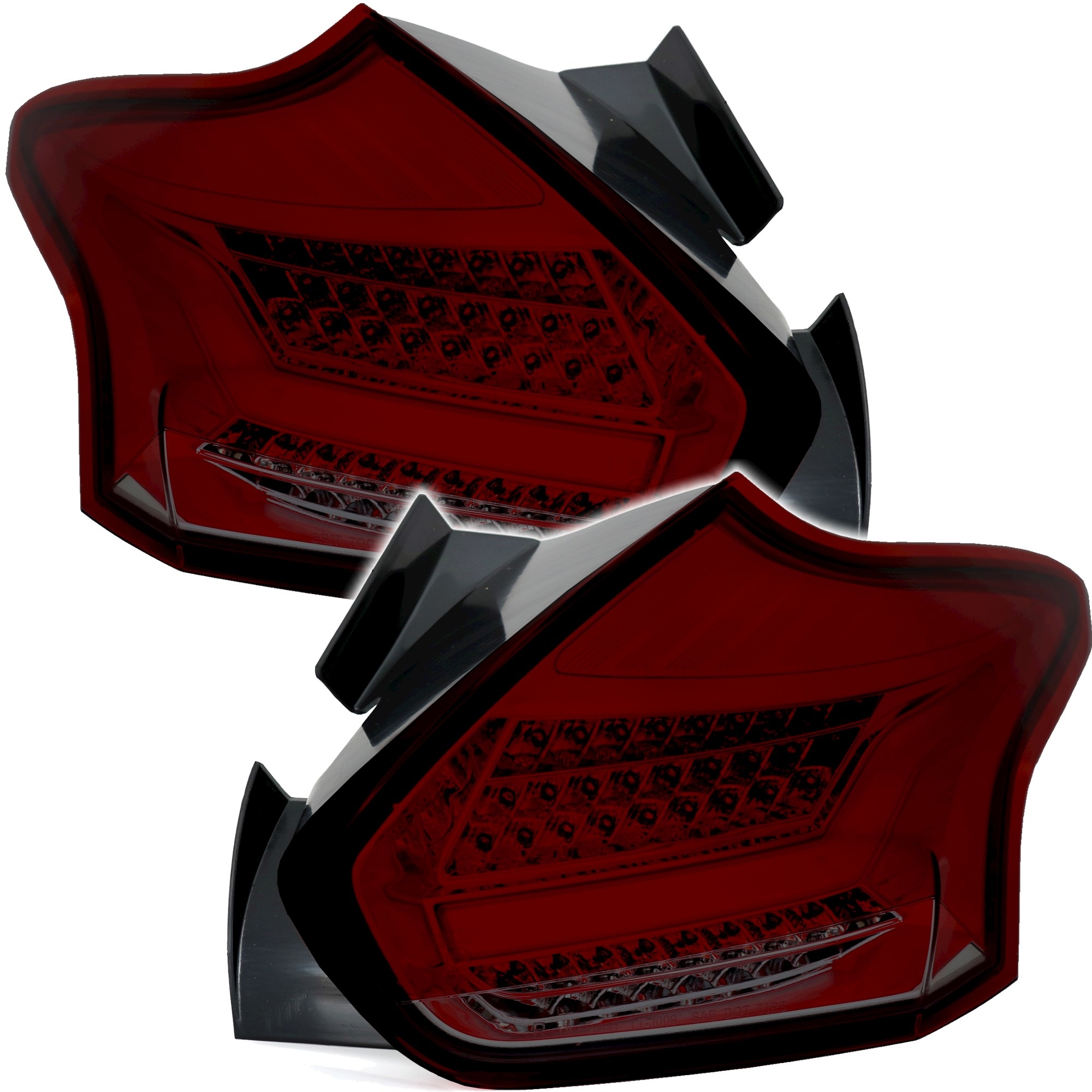 LED Rückleuchten für Ford Focus MK3 in Rot-Smoke