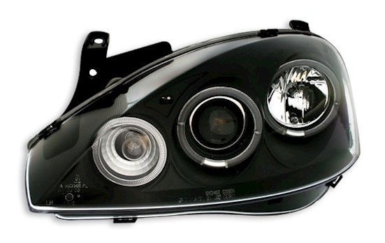 Angel Eyes Scheinwerfer für Opel Corsa C in Schw.