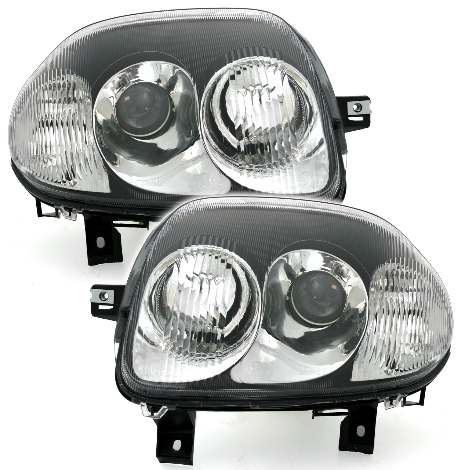 Scheinwerfer für Renault Clio 2 V6-Optik / Schwarz